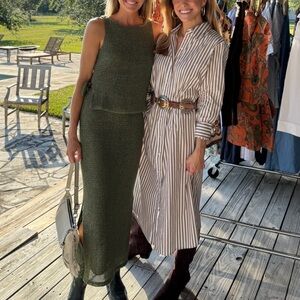 Elegant Olive Midi Skirt